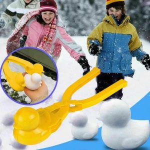 Forme de canard hiver boules de neige fabricant clip neige sable boule moule outil enfants jouet en plein air - Neuf