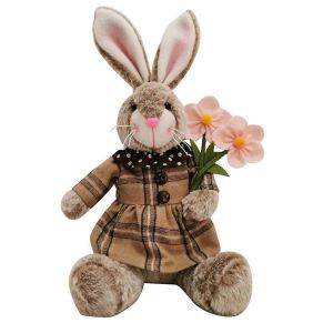 Lapin de P&acirc;ques en peluche, lapins faits &agrave; la main, lapins panier de P&acirc;ques, Figurine mignonne de cotillon de f&ecirc;te, printemps Ta - Neuf