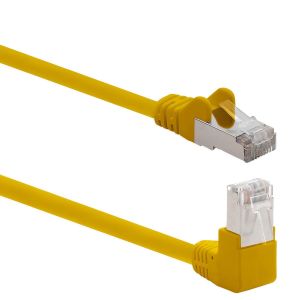 KAL-366136 Câble Réseau Cat.6 Angle 90 Degrés 0,5 M - Jaune - 1 Pièce - Câble Patch Cat6 (Sftp Pimf) 1000 Mbit/S Prise Rj 45-1 X 0,5 M Mètre Jaune - Neuf