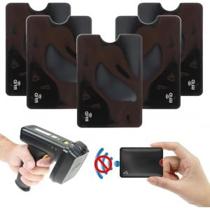 KALANKA-Etui Carte Bancaire Anti Piratage, Protege Carte Bancaire, Etui Protection Carte Bancaire sans Contact, Pochette Carte Bancaire (RFID Pochette Carte 5 Noir) - Neuf
