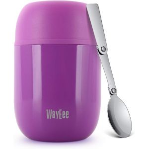 Bo&icirc;tes Alimentaires isothermes,Boite Isotherme Repas Chaud Porte-Aliments en Acier Inoxydable &agrave; Double Couche pour Ecole Bureau/450ml Bleue - Neuf