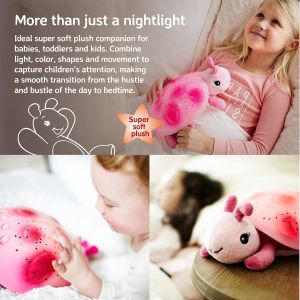 Veilleuse Apaisante Projecteur D'&eacute;toiles | Luminosit&eacute; Douce | 3 Couleurs | 7 Constellations | Arr&ecirc;t Automatique | Veilleuse Tortue Twilight Ladybug Rose - Neuf