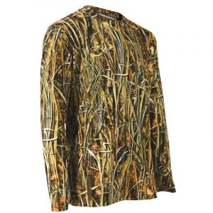 T-Shirt Manches Longues Ghost Camo Roseaux Wet Polyester Alv&eacute;ol&eacute; - Neuf