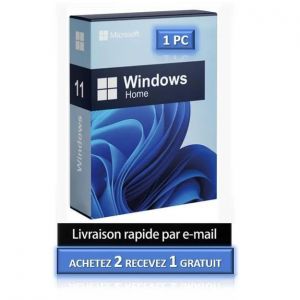 Logiciel - Microsoft - Windows 11 Famille - Cl&eacute; D'activation - 1 Pc - Licence Authentique - Neuf