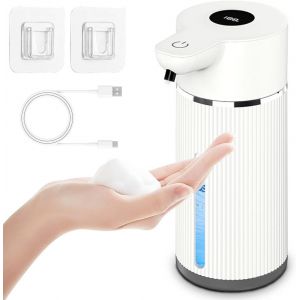 KAL-Distributeur De Savon Mousse Automatique - 420 Ml - Distributeur De Savon Électrique Automatique Avec Capteur - Mode 4 Vitesses Réglable - Étanchéité Ipx6 - Rechargeable Par Usb - Pour Salle De B - Neuf