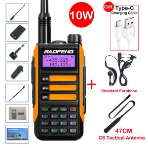 2025 Baofeng UV-16 Max IP68 étanche talkie-walkie double bande haute puissance CB Radio Vhf Uhf CB Ham Radio longue portée Radio bidirectionnelle - Type Orange-Package 5 - Neuf