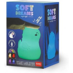 - Soft Dreams Veilleuse Rechargeable Pour Enfants, Thème Dinosaure, Multicolore, Câble Usb C Inclus, 8,3 X 13 Cm - Neuf