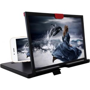 Loupe D'Écran Pliable De 30,5 Cm Pour Téléphone Portable, Support De Téléphone Portable 3D Fin, Amplificateur De Téléphone Portable 3D Hd Compatible Avec Tous Les Smartphones[Z667] - Neuf