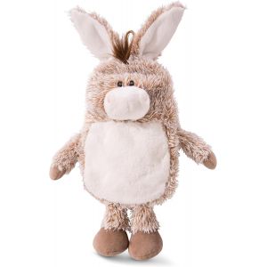 Hot Water Bottle Donkey 350 ml 34 cm Beige-2 in 1 Soft and Cuddly & Warmers Girls and Boys Plush Toy,Heating Bag for Beds from 10 Months,49648 - Neuf