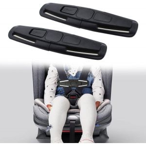 Clip De Ceinture De Sécurité Pour Bébé, Boucle De Ceinture De Sécurité Pour Enfant, Clip De Ceinture De Sécurité Pour Bébé, Pour Siège Auto, Poussette, Noir, 2 Pièces - Neuf