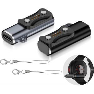 KALANKA-2 Packs Adaptateur De Charge Type-C Compatible avec Polar Vantage M3/Vantage V3/Ignite 3, Polar Pacer/Pacer Pro, Chargeur Magn&eacute;tique Portable pour Montre Polar - Noir/Gris - Neuf