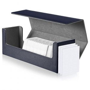 Bo&icirc;te De Bureau 400 Cartes Bo&icirc;te De Bureau Bo&icirc;te De Rangement De Cartes Bo&icirc;te De Pont Bo&icirc;te De Pont En Cuir Pu Pour Les Jeux De Cartes &Agrave; Collectionner (B - Neuf