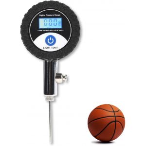 Acdsgd-Cyrank Mini Manom&egrave;tre De Ballon De Football, Manom&egrave;tre Pr&eacute;cis Avec Affichage Num&eacute;rique, Manom&egrave;tre D'air En M&eacute;tal Pour Basket-Ball - Neuf