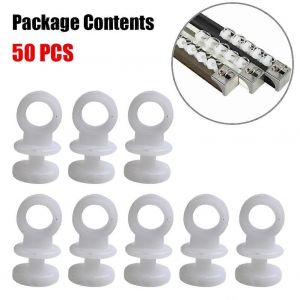 50pcs Rideau En Plastique Rail Crochet S Runner Fit Pour Camping-Car Camping-Car Caravane Bateau Maison Suspendu Rideau Planeur Crochet - Neuf