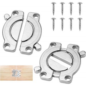 2 Paires Connecteur de Table en Métal, Verrou de Table Loquet en Alliage de Zinc, Connecteur de Plan de Travail, Verrous de Table à Manger pour Bureau, Table à Manger, Table D'étude - Neuf