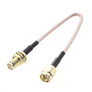 Sma femelle Sma mâle f/m Adaptateur de câble de connexion d'antenne Noir + Or - Neuf