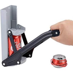 Letnerny-Broyeur De Boîtes En Métal Et Ouvre-Bouteille 16 Oz Br Murale Robuste Pour S Zer En Aluminium, Soda, Boîte De Conserve, Canettes De Bière Et Bouteilles Pour Le Recyclage - Neuf