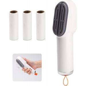 ChenQuanSarl-Rouleau Anti-Peluches Multifonction 2 En 1 Avec 120 Feuilles Rechargeables Et En Caoutchouc, Outil D'Épilation Portable De Voyage Pour Animaux De Compagnie, Petit Anti-Peluches - Neuf