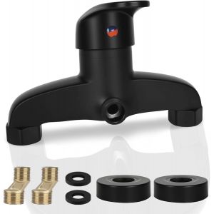 Robinet de douche, mitigeur monocommande en saillie, robinet de douche chromé avec bec G ¿, robinet de douche avec noyau de valve en céramique (noir) - Neuf