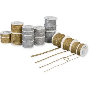 Cordon Dor&eacute; De Qualit&eacute; Sup&eacute;rieure - 10 Mm X 10 M - Pour D&eacute;corations,Bricolage,Artisanat Et Emballage Cadeau - Neuf