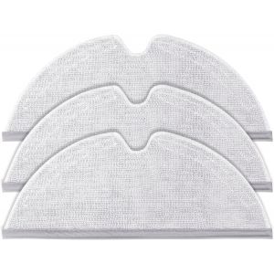 Chiffons pour aspirateur Xiaomi Roborock S6 S5 MAX S60 S65 S5 S50 S55 E25 E35-Blanc-Tissu-3 pi&egrave;ces-Sol dur - Neuf