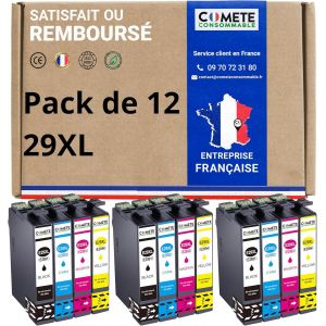 29XL - 12 Cartouches Compatibles avec Epson 29 XL Fraise - Multipack pour XP-342 XP-352 XP-452 XP-332 XP-245 XP-442 XP-255 XP-355 XP-455 XP-247 XP-432 XP-435 XP-335 XP-345 - Neuf