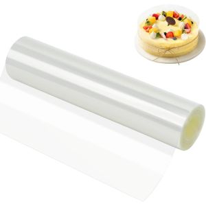 KAL-Rouleau De Film Pour Bord De Gâteau, 20 Cm De Haut, En Pet Transparent, Réutilisable, Pour La Fabrication De Gâteaux, Mousses, Pâtisseries, Chocolats, Anneaux De Dessert - Neuf