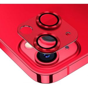 KAL-Cam&eacute;ra Arri&egrave;re Protecteur Compatible Avec Iphone 14/14 Plus, Verre Tremp&eacute; Alliage D'Aluminium Cam&eacute;ra Lentille Coque, 9H Hd Protection &Eacute;cran Camera Pour Iphone 14/Iphone 14 Plus - Rouge - Neuf