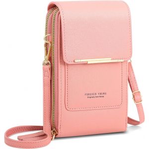 RFCBC-Petit Sac Bandouliere Telephone Portable Femme Fille Portefeuille Sac À Bandoulière en Cuir PU Porte Carte Porte Monnaie Mini Étui Pochette Sacoche pour Femmes Filles - Neuf