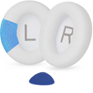 Replacement Ear Pads Compatible with Anker Soundcore Space Q45 Headphones Protein Leather Noise Isolating Earpads (White) - Neuf