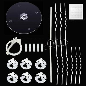 CAUC-Kit de Support de Ballon de Table, D&eacute;coration de Tige Ballon Transparent Pour Mariages, Anniversaires, Baby Showers, Graduations, No&euml;l, Anniversaires (4 pack) - Neuf