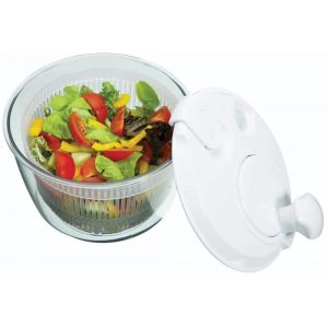 Mini Essoreuse &Agrave;Salade 19cm Plastique Blanc 2.5l - Neuf