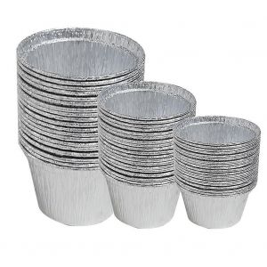 50pcs Oeuf Tarte Coupe Jetable Diy Papier D'aluminium Mini Plateau D'huîtres Moule De Cuisson Gâteau Puddings Plateau Air Fryers Bbq Cooking Holder - Neuf