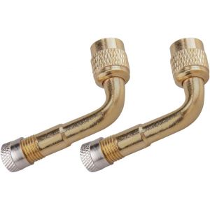 EPKH-Rallonge de Valve Pneu, 2 Pièces Extensions de Valve Pneu 90 Degrés en Cuivre, Embout Gonflage Velo avec Clapet Anti Retour Trottinette, Adaptateur de Valve pour Voiture, Moto, Vélo, Scooter - Neuf