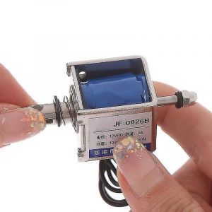 Jf-0826b 12v / 2a 10mm 20n Type Push Pull Cadre Ouvert Electromagnet Hfmqv - Neuf