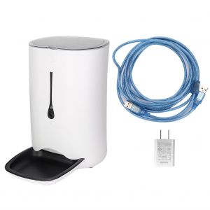 Hjlian Distributeur Automatique De Nourriture Intelligent Pour Animaux De Compagnie Avec Enregistreur Video Et Vocal (Prise Americaine) - Neuf