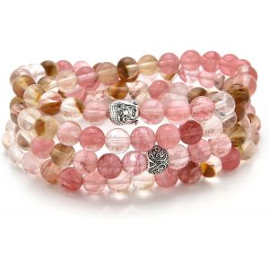 Eryi-Bracelet Ou Collier De 108 Perles De Prière Mala Avec Breloque Bouddha - Neuf