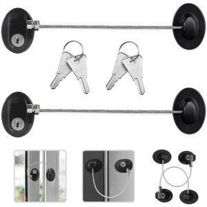 Fenêtre Sécurité Enfant, Cadenas Réfrigérateur, Porte Bébé Porte Coulissante Tiroir 2 Pièces - Neuf