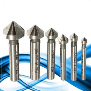 6 x 90 Degré triplé Blanc Diamant Entièrement Rez de Fraises à chanfreiner (Sac en Plastique d'Emballage) - Neuf