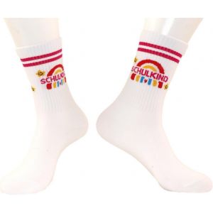 Kalanka-Chaussettes D'&eacute;colier 25-34, Coton Confortable, Motif &Eacute;toil&eacute; Arc-En-Ciel Vif, Cadeau De Rentr&eacute;e Des Classes 2025, Cadeau De Rentr&eacute;e Des Classes, Chaussettes De Rentr&eacute;e Scolaire - Neuf