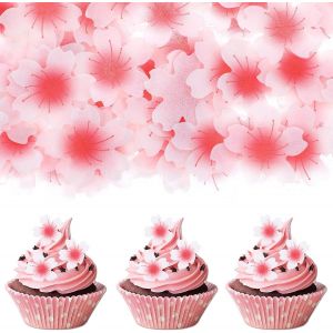 100 Pi&egrave;ces D&eacute;coration De G&acirc;teau Fleurs Sakura D&eacute;coration De G&acirc;teau Fleurs Roses D&eacute;coration De G&acirc;teau D'anniversaire Pour Femmes Filles D&eacute;coration De F&ecirc;te De Mariage D'anniversaire - Neuf