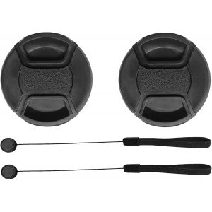 Lot de 2 capuchons d'objectif 58 mm pour appareil photo Fuji Fujinon XF 18-55 mm XF18-55 mm f/2.8-4 R LM OIS sur Fujifilm x-s20 x-s10 X-T5 X-T4 X-T3 X-T2 (pour accessoires), - Neuf