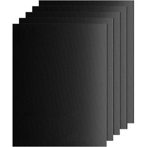 Ensemble de 5 BARBECUE Tapis - 40 x 33 cm - Tapis Téflon, 100% Non-Bâton, l'APFO Gratuit - Résistant à la Chaleur jusqu'à 260°C - Neuf