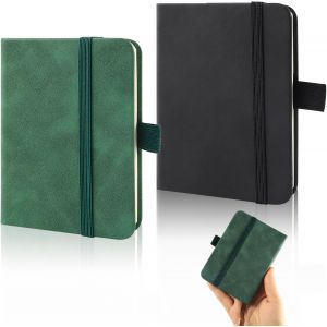 Carnet De Notes De Poche A7 Mini Bloc Notes De Poche Petit Carnet De Notes De Poche 7,5 X 11 Cm Cuir Pu Carnet De Poche Avec Marque-Page Et Bande De Fermeture &Eacute;lastique Pour &Eacute;cole Bureau Restaurant - Neuf