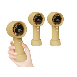 Ventilateur turbo portable avec affichage num&eacute;rique - Jaune - Neuf