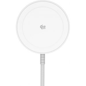JGD-Qi2 Chargeur sans Fil Magn&eacute;tique 25W Pad Charge Rapide C&acirc;ble 1.5M Compatible Mag-Safe pour iPhone Air/17/16/15/14/13/12, Air-Pods 4/3/2/Pro, Pixel 10 et Autres (sans Adaptateur Secteur)-Blanc - Neuf