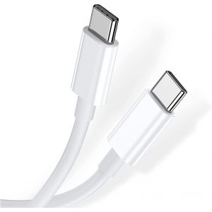 KALANKA-Câble de Charge Rapide USB-C vers USB-C 60W 20V / 3A USB C vers USB C Compatible avec Huawei MateBook 13/14, Huawei MateBook X, Huawei MateBook E, Huawei Mate X2, Mate40E (2m / Blanc) - Neuf