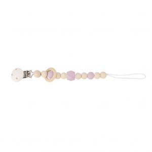 Attache-Tetine En Bois Pour Bebe, Perles Colorees En Forme De Perles Pour Enfants (Violet) - Neuf