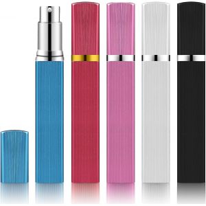5 pcs flacon spray de parfum vide rechargeable,12ml mini bouteille d'atomiseur de parfum de voyage portable - Neuf