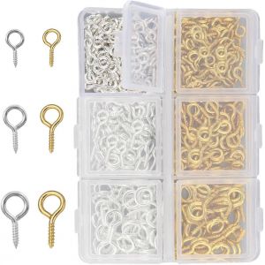 Takfree Petite Vis &Agrave; ?Il Pour La Fabrication De Bijoux Pack De 400 Yeux &Agrave; Vis Petits Crochets &Agrave; Vis Vis &Agrave; ?Il En M&eacute;tal Crochet &Agrave; ?Il Pour Perles Pendentifs - Neuf